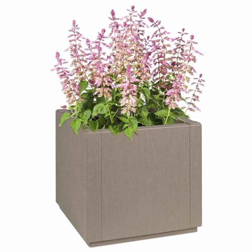 Jardinière extérieure facile à assembler et résistante aux UV marron clair - 3