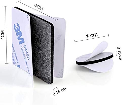 Double Sided Sticky Pads, 130 Pcs Black Squares and Round Extra Strong Adhesive Mounting Pads Stickers Foam Tape, Stick on Self Adhesive for Walls and Floor, Door, Plastics, Glasses, Metals