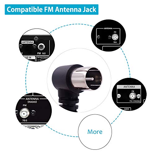 Fancasee Indoor Fm Antenna 75 Ohm Y-Shape Dipole Antenna F Male Plug Jack Connector Adapter Coax Coaxial Cable Fm Radio Antenna For Av Stereo Receiver Home Theater #TOP2