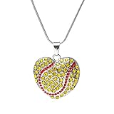 historia softbol mundial [Elegante y a la moda]: un elegante collar con colgante de softbol que puede acentuar perfectamente la elegancia de las mujeres. El adorno de perlas puede hacerte más único y deslumbrante entre la multitud.