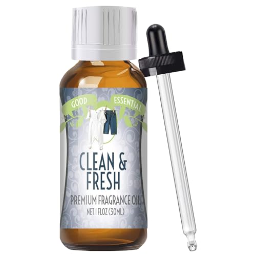 Image of Good Essential 30 ml Clean & Fresh Fragrance Oil - Candle Fragrance Oil for Kitchen, Floor, or Carpet Cleaner and Candles - 1 fl oz Candle Fragrance Oil
