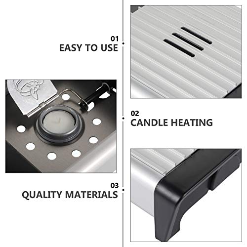 Aquecedor de bule de chá da Hemoton, forno de aquecimento de vela de chá único, aquecedor de pratos