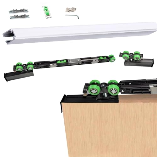 Kit de riel para puerta corrediza de derivación con sistema amortiguador integrado 2