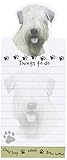 "Soft Coated Wheaten Magnetic List Pads" Uniquely Shaped Sticky Notepad Measures 8.5 by 3.5 Inches