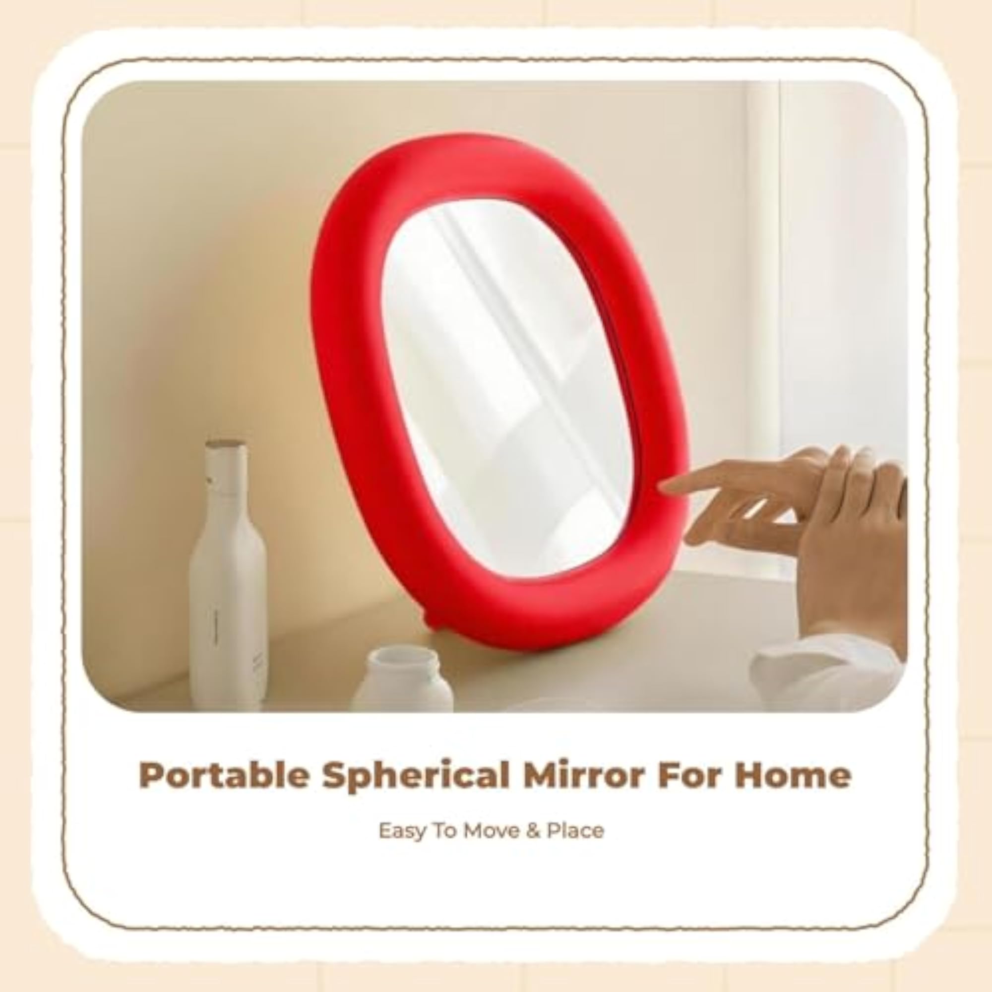 Portable Desktop Vanity Makeup Mirror, Elegant Design