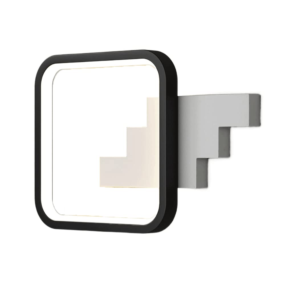 Aplique de pared de metal cuadrado con diseño moderno ultrafino y luz LED