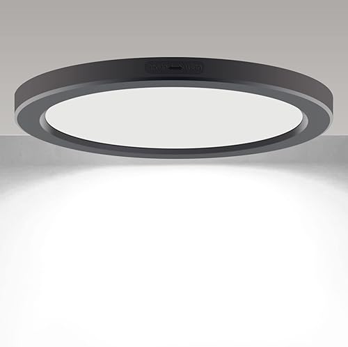 Miniatura 9 de NOVELUX Lámparas de techo de montaje empotrado de 7 pulgadas LED regulables, ultrafinas de montaje en superficie redonda, lámparas de techo para