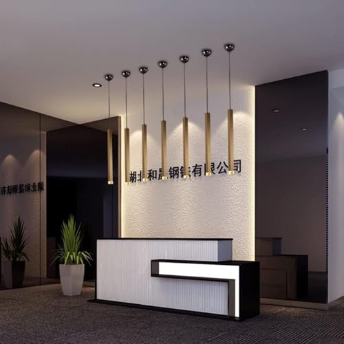 Candelabro moderno rectangular H3TF5J de iluminación interior para salón y dormitorio de 50cm 7