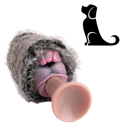 Jomyu 702g Realistische Doppelkanal Hund-Vagina Anal Masturbator,Masturbieren für Männer Masturbator mit 3D Vagina Klitoris Anal Taschenmuschi Masturbatoren Tragbare Sex Spielzeug für Die Männer