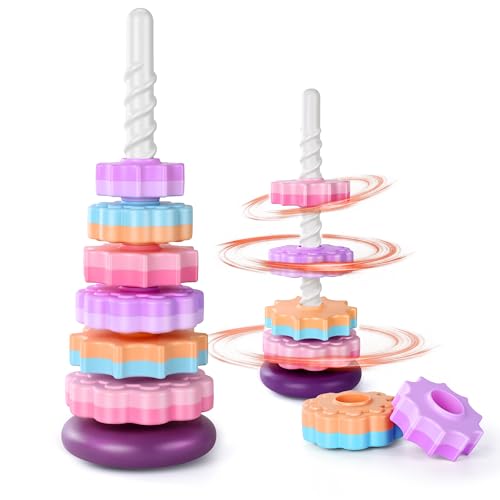 Image of Stacking Toys for Toddlers 1-3,Stacking Cups,Autism Sensory Stacking Rings Baby Toy