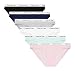 Free to Live 6 Pack Women's Logo Waist Band Cotton Bikini Panties