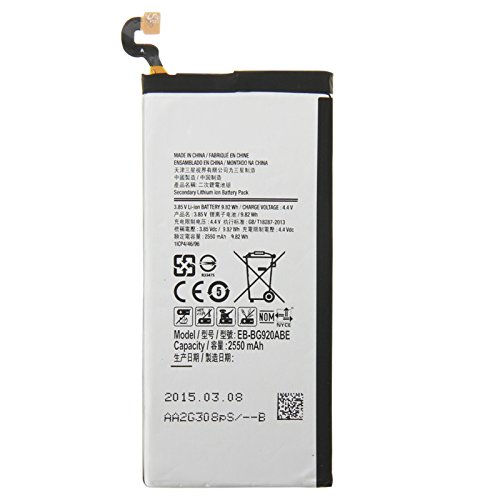 Lunga durata della batteria Batteria originale per Samsung Galaxy S6 2550 mAh, batteria agli ioni di litio