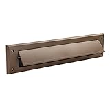 Fácil de instalar FIXMAN 964360 - Bocacartas con tapa para buzón interior (338 x 78 mm, marrón)