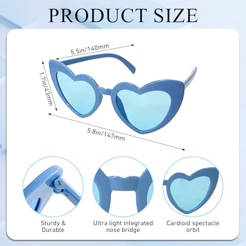 12 Pairs Bachelorette Party Heart Shaped Sunglasses Favors,Bridesmaid Proposal Gifts,Party Photo Props- Fun Party Decoration2