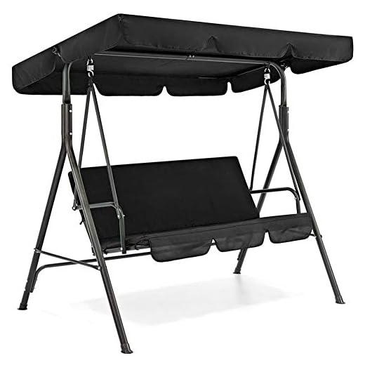 Yusea 3-sits gunga, tak- och sätesskydd, uppsättning, uteplats, gungstol, hängmatta, ersättning, vattentät, trädgård