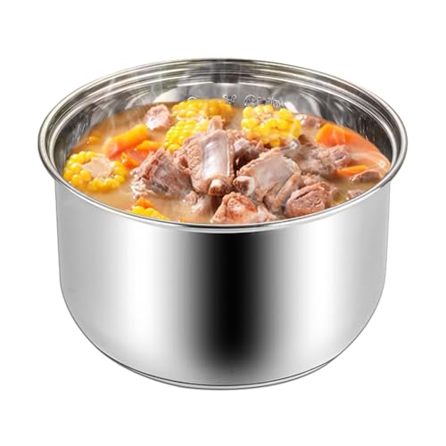 Power Cooker Inner - Inserto de olla de arroz de olla, cocina de acero resistente | Recubrimiento antiadherente, revestimiento resistente a alta temperatura, agarre cómodo, revestimiento de olla eléct