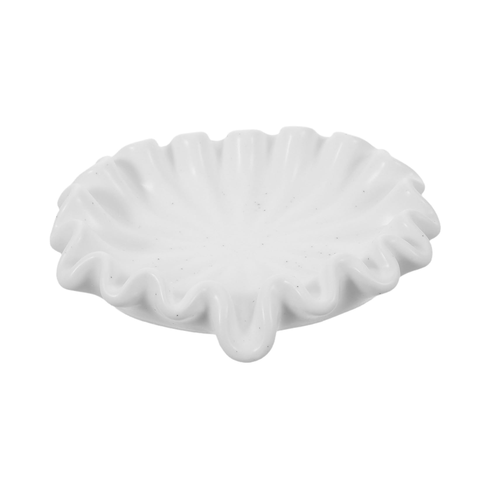Gatuida Jabonera de Cerámica de Color Claro en Forma de Hoja de Loto, Bandeja Autodrenante para Jabón en Barra, Diseño Estable y Elegante, para Baño y Ducha, Accesorio Funcional Hogar