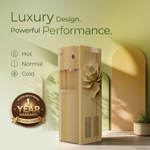 Image of Atlantis Signature Floor Standing Water Dispenser | Designer Series | Hot, Normal & Cold | Luxury Art Finish | Top Push Buttons | Child Safety Lock | Silent Operation | BIS Certified | Office & Home
