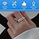 LuLiyLdJ 2 Stück Einfacher Anxiety Ring, Anti Stress Ring, Fidget Ring, Spinner Ring, Antistress Ring Verstellbar Geschenke Für Valentinstag