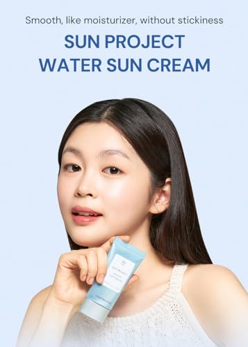 Sun Project Water Sun Cream 50ml - Travel Size, Face Sunscreen for Sensitive Skin, Korean Sunscreen for Face – Bild 6