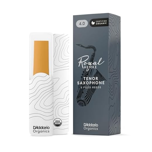 D'Addario Hemke Tenor Sax Reeds, Strength 4.0, 5-pack - RHKP5TSX400
