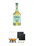 helbingstraße 63  Helbing Aquavit Spezialität 0,5 Liter + The Glencairn Glas Stölzle 2 Stück + Schiefer Glasuntersetzer eckig ca. 9,5 cm Ø 2 Stück