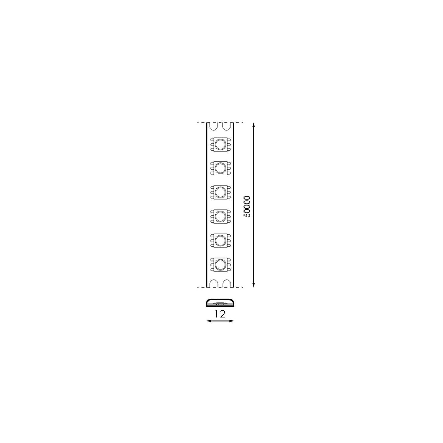 Blendend Tira LED 24V DC SMD 5050 IP65 RGB+C (6000K) 60 LEDs/m - 5 metros, ideal para iluminación decorativa y ambientes personalizados.