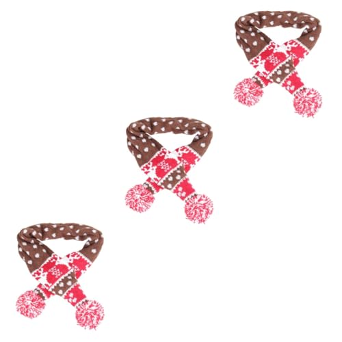 Écharpe de Noël pour animaux : foulard chaud pour chien et accessoire confort d'hiver 3 pièces