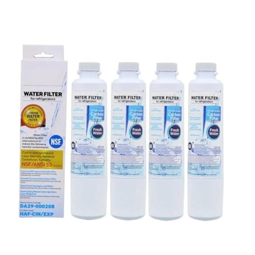 Repuesto de filtro de agua DA29-00020B, HAF-CIN/EXP, for refrigerador de cocina con puerta francesa, compatible con Samsung, filtro de agua for DA29-00020A/B, DA29-00020B-1(Da29 00020b-4pcs)