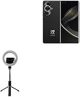 Vista 1 de BoxWave Soporte y soporte compatible con Huawei nova 11 Pro - RingLight SelfiePod, brazo extensible para selfie stick con anillo de luz - negro