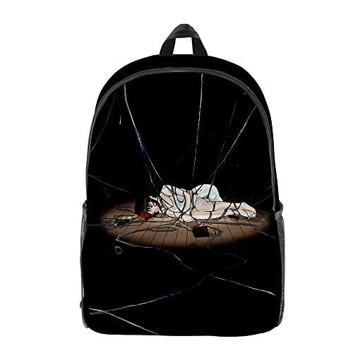 Anime Serial Experiments Lain 3D Fashion Backpack Printed Multi Zipper Pack Casual Bag (HL11621X01)