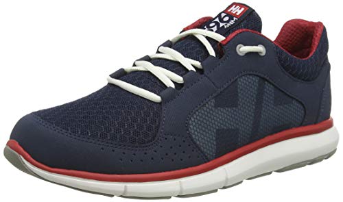 Helly Hansen Herren Ahiga V4 Hydropower Bootsportschuhe, Blau (Navy/Flag Red/Off White 597), 46.5 EU