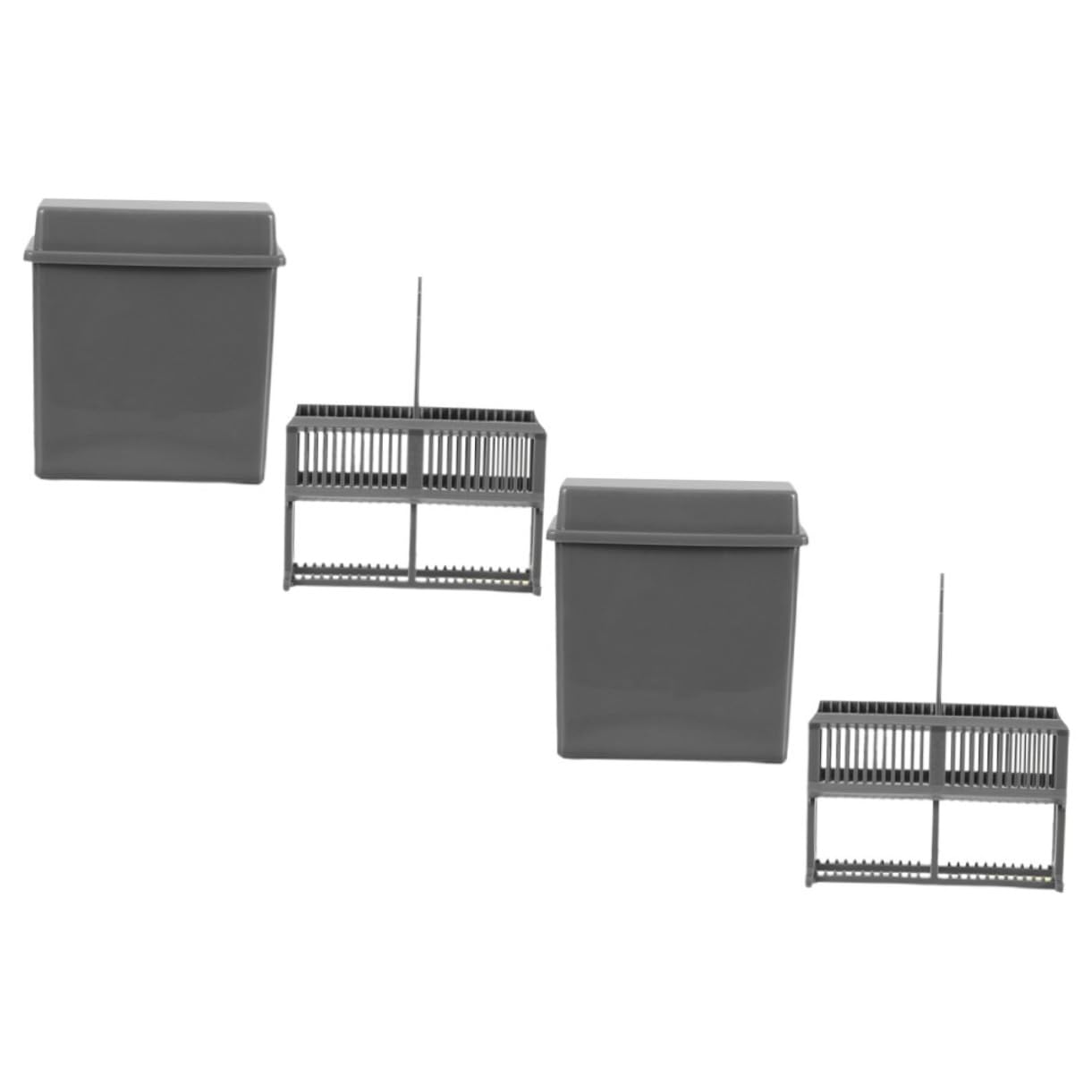 Cabilock Microscope Slides Staining Rack Set Plastic Slide Staining Jars 24 Slots