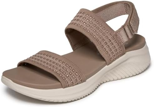 Skechers Damen Ultra Flex 3.0 Sandal, Mocha, 39.5 EU