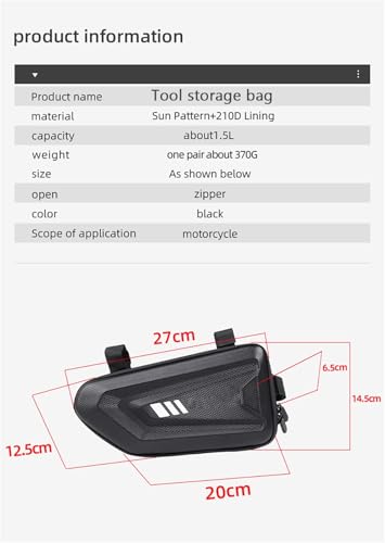 Sacoches latérales pour moto Z900RS sac de rangement d'outils sur pare-chocs pour road trip