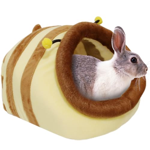 Image of EAEDMY Guinea Pig Bed House & Hideout for Rat Bearded Dragon Hedgehog Ferret to Sleep and Hide, Guinea Pig Cage Accessories Habitat Decor (X-Large, 5.Wasp)