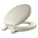 MAYFAIR Soft Toilet Seat Easily Remove, ROUND, Padded with Wood Core, Biscuit, 13EC 346