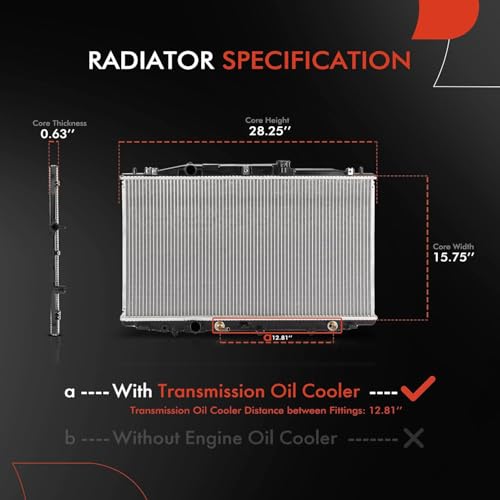 A-Premium Engine Coolant Radiator Assembly with Transmission Oil Cooler Compatible with Honda Accord 2003-2007 2.4L by A-Premium - Used condition - Image 2