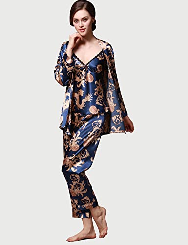 YANZHAO-Ensemble-de-pyjama-3-pieces-en-satin-de-soie-pour-femme-Motif-floral-soyeux-Vetement-de-nuit-caraco-avec-peignoir-et-pantalon