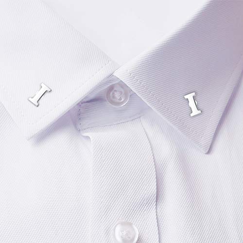 Image of HONEY BEAR Initial Alphabet Letter Lapel Pins Collar Badge Brooches for Mens /Womens Shirt Dress Decoration Silver
