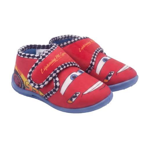 Zapatillas de Casa Niño Cars TPR Rojo Media Bota Invierno Talla 025