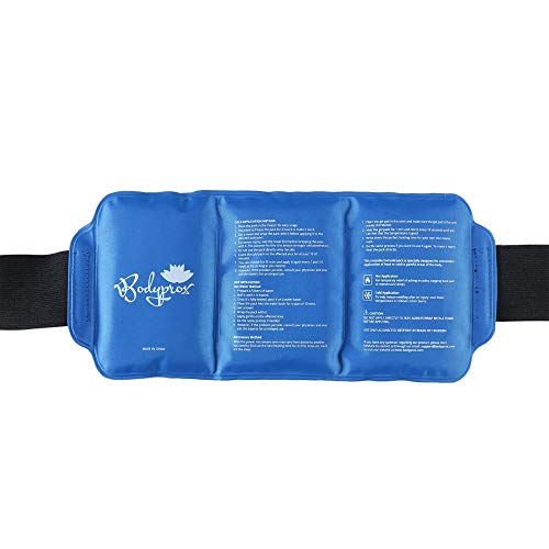 Poche de glace sangle pour thérapie par le chaud et le froid, coussin chauffant au micro-ondes pour le dos, les épaules, le cou, la taille, les mollets et...