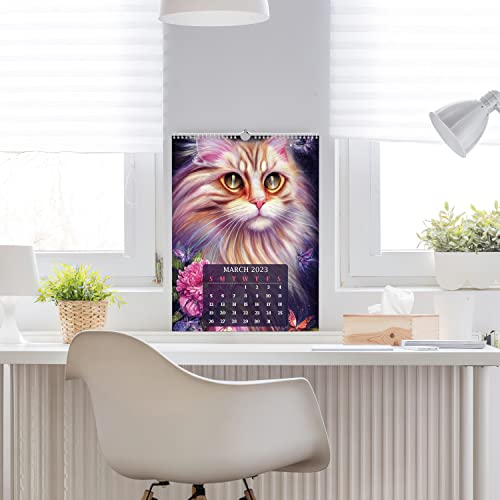 Fantastic Cats Wall Calendar 2023-11.8" X 15.7" Large Hanging Wall Calendar, 12 Months Colourful Cats, Hick & Sturdy Glossy Paper, Wall Hanging Decor Art Calendar For Home & Office #TOP4