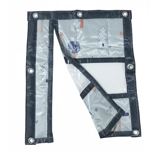 Dog Door Flap Insulated Windproof Magnetic Replacement Pet Door Cover with Clear Window & Weighted Bottom Bar for Dog Houses Cat Houses and Other Pet Shelters 2 Sizes (15.7 * 19.7)