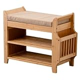 Banco zapatero de entrada con cojín elegante Banco Zapatero para dormitorio, moderno descalzadora para decoración del hogar