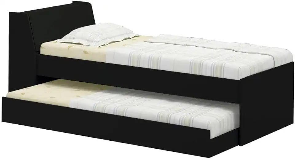 Cama Solteiro Bicama Ditália Bb-28 Preto