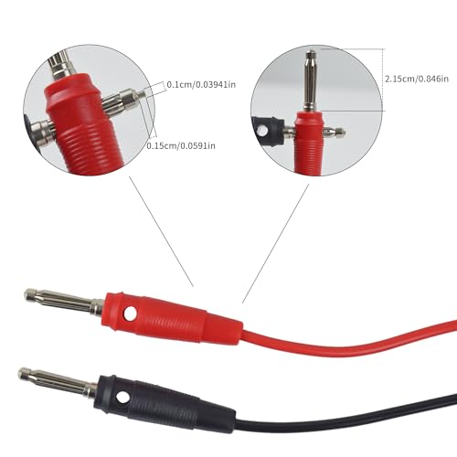 Image of ZIBOO ZB-KIT16 Oscilloscope Probes,BNC to Alligator Clips, Mini Test Clips, Dual BNC Coaxial Cable, Stackable Banana Plug, Plugged Banana Plug (6 Pack)