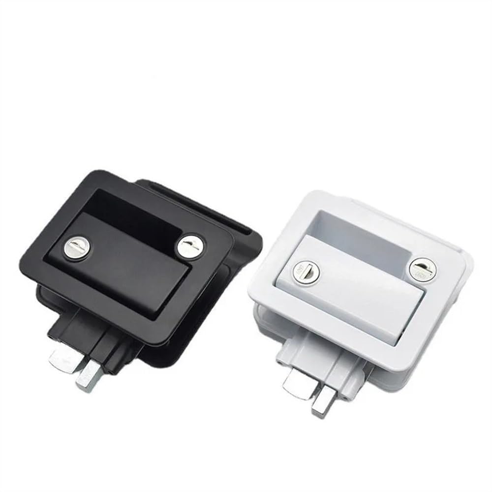 Manija de Cerradura de Puerta de Entrada de Camper con Llave, Kit de Seguridad, Cerradura de Puerta Interna y Externa de aleación (Color : Chrome)