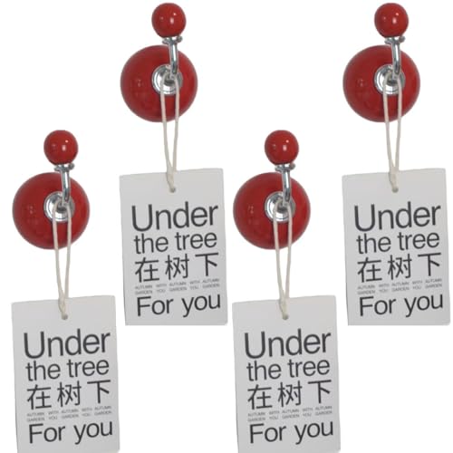 4Pack Colorful Magnetic Hooks, Heavy Duty Magnet Hooks for Refrigerators,Magnetic Hook for Hanging, Keys, Lockers, Home, Office, Classroom (Red)