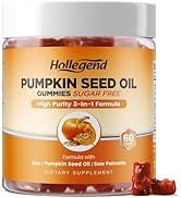 HOLLEGEND Pumpkin Seed Oil Gummies with Saw Palmetto, Organic Pumpkin Seed Oil Supplement for Hai...